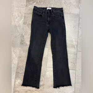 Frame Denim Le Crop Mini Boot Black Jeans